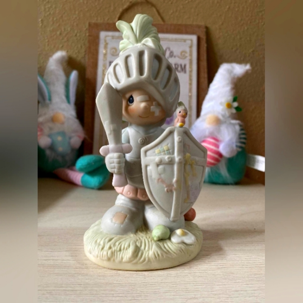 Precious Moments Enesco Onward Christian Soldiers 1983 Jonathan & David Figurine